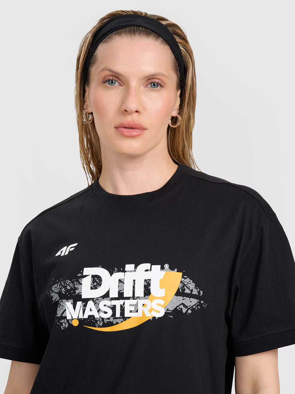 T-shirt regular z nadrukiem uniseks 4F x Drift Masters