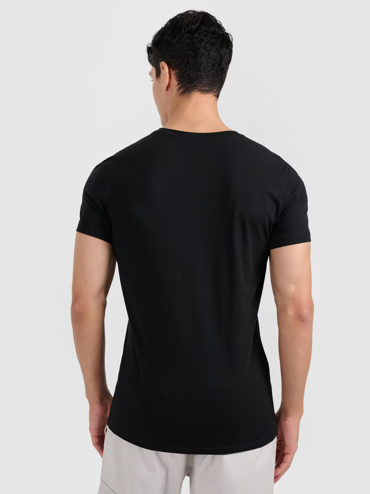 T-shirt slim gładki męski