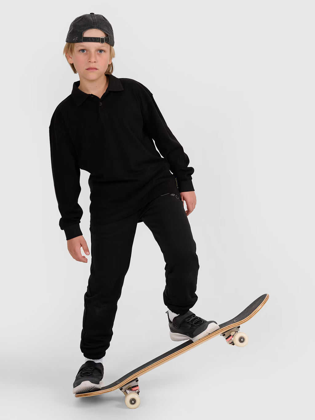 Longsleeve polo regular chłopięcy