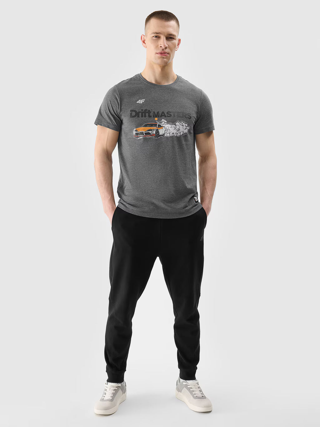 T-shirt regular z nadrukiem uniseks 4F x Drift Masters