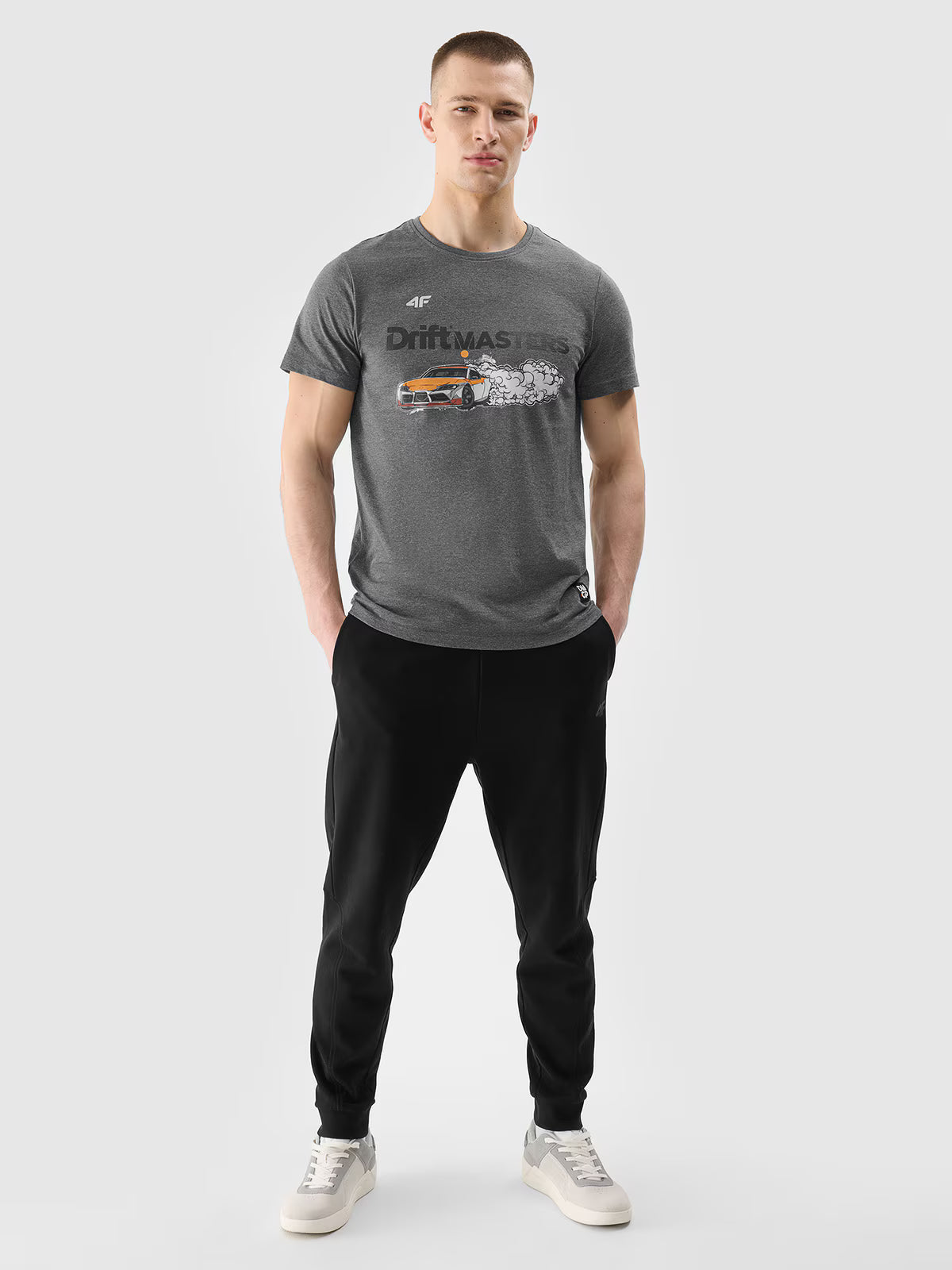 T-shirt regular z nadrukiem uniseks 4F x Drift Masters