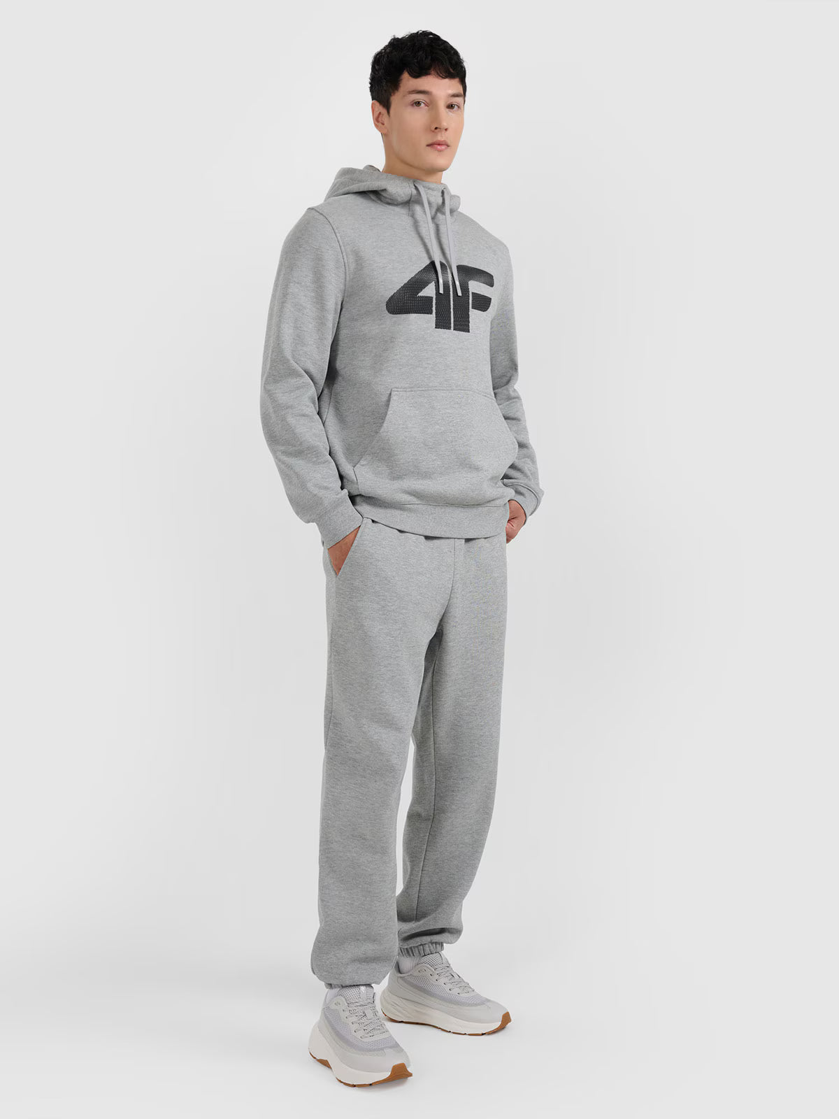Bluza dresowa nierozpinana z kapturem męska