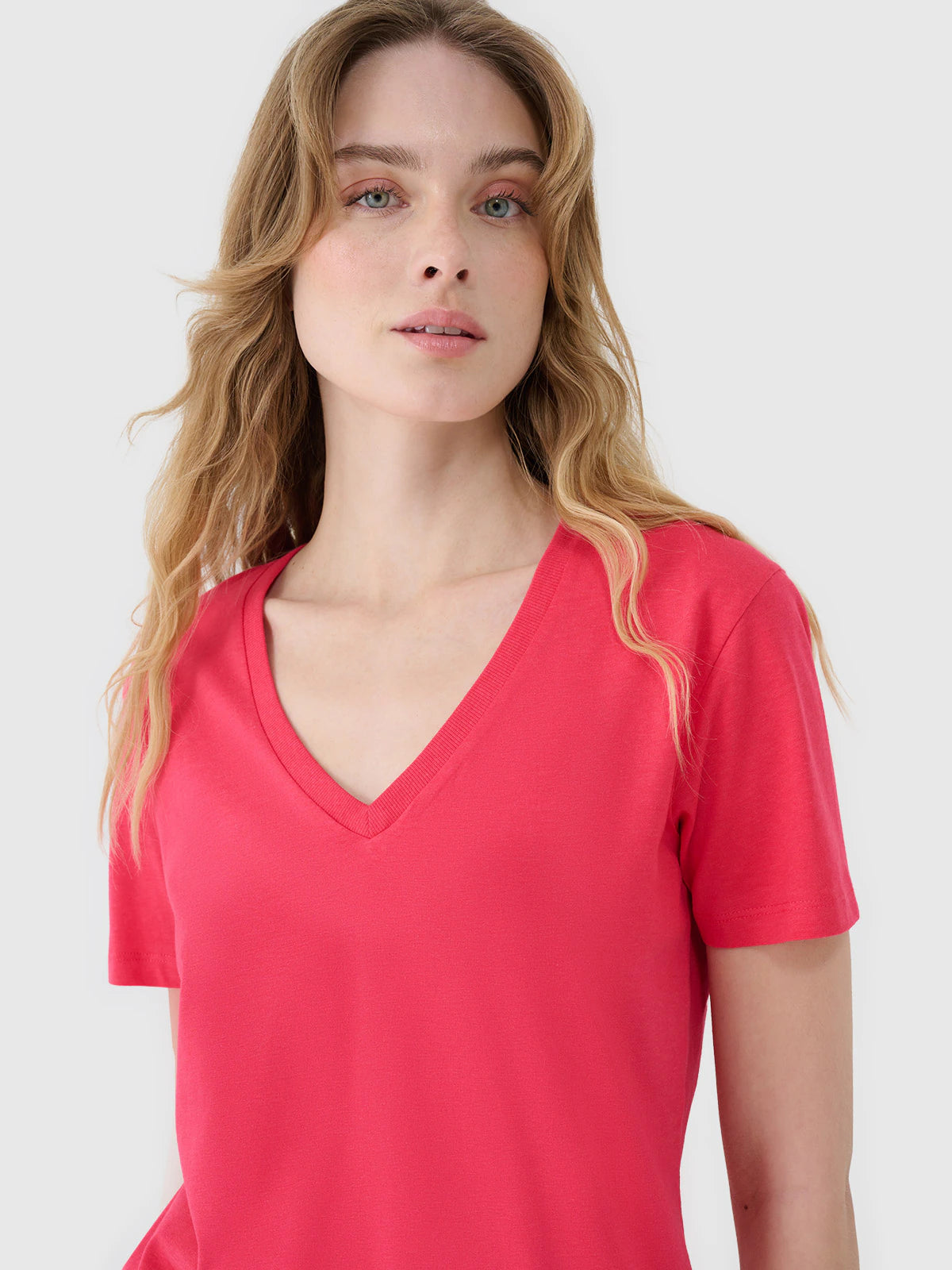 T-shirt oversize z modalem damski