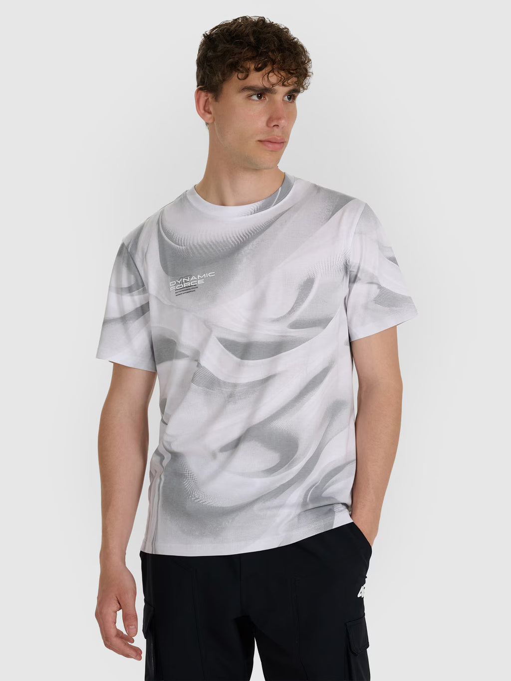 T-shirt regular z nadrukiem męski