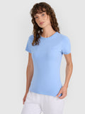 T-shirt slim gładki damski