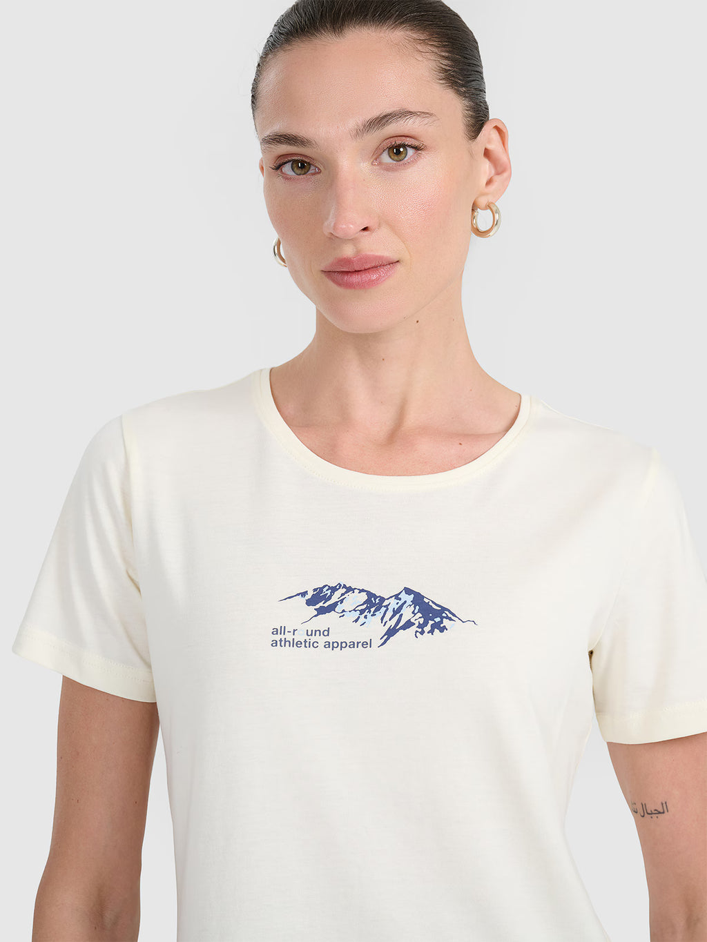 T-shirt regular z nadrukiem damski