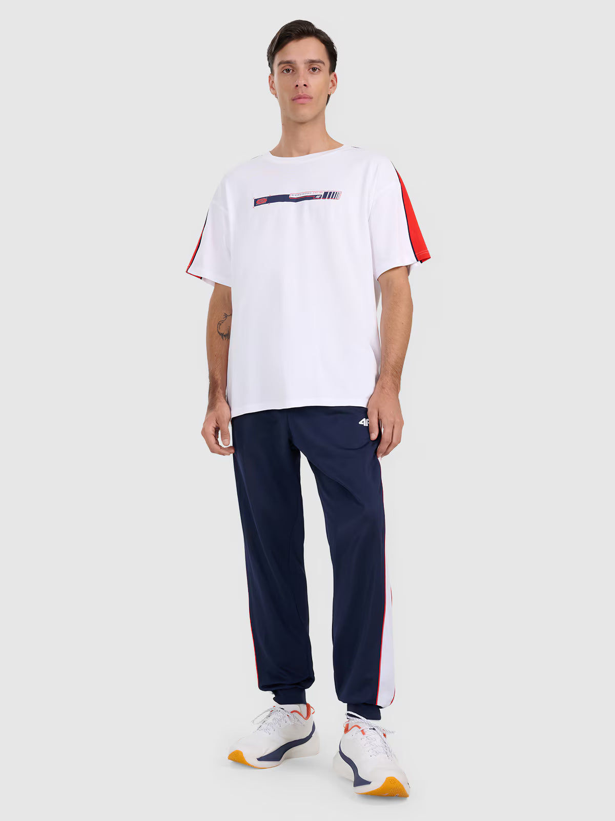 T-shirt oversize z nadrukiem męski
