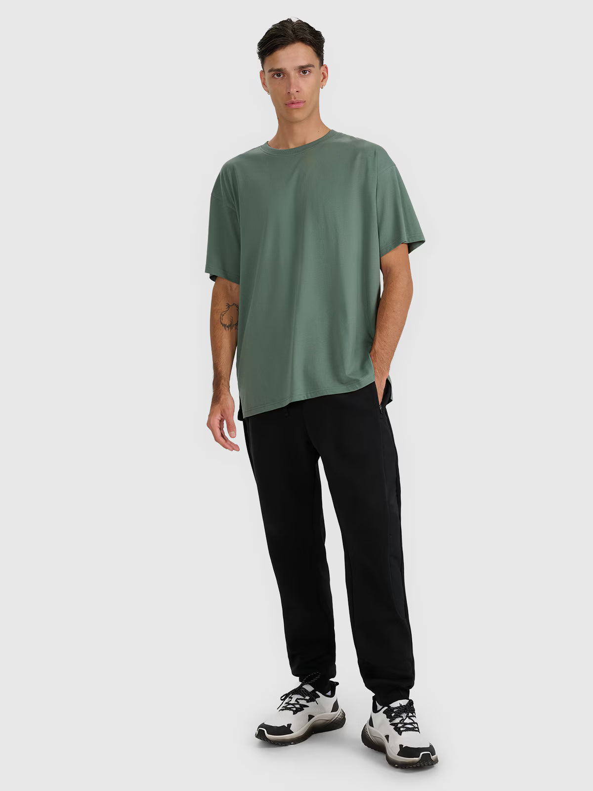 T-shirt oversize z nadrukiem męski