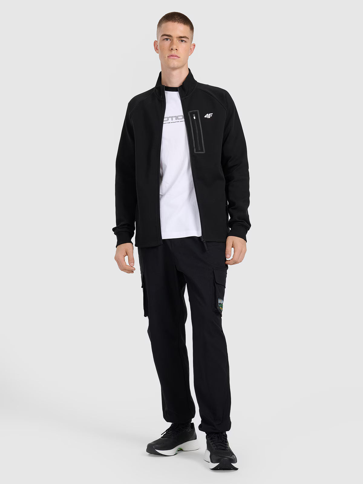 Bluza dresowa rozpinana bez kaptura męska