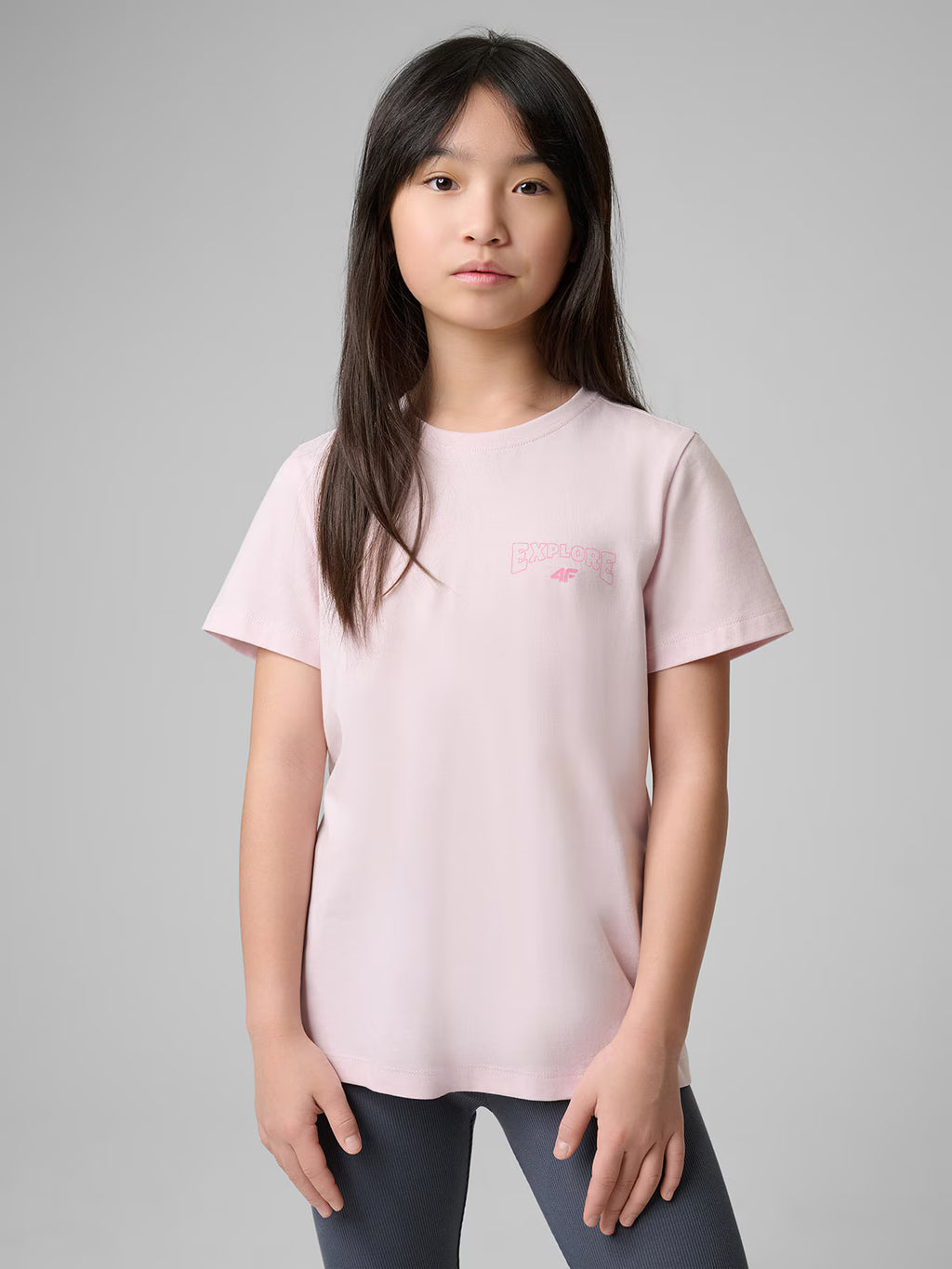 T-shirt regular z nadrukiem dziewczęcy