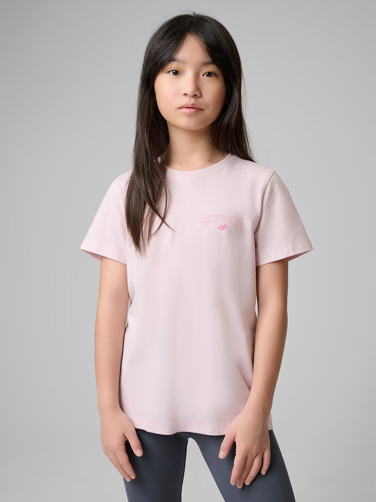 T-shirt regular z nadrukiem dziewczęcy