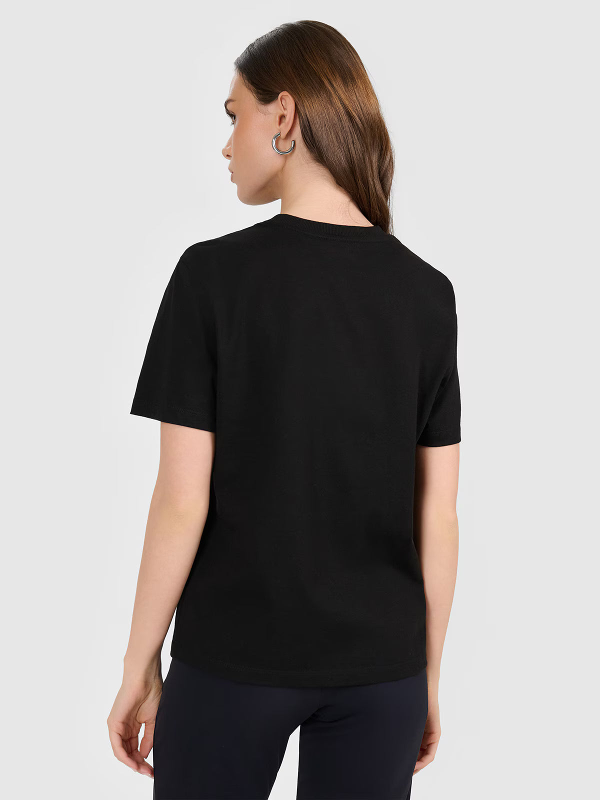T-shirt loose z nadrukiem damski