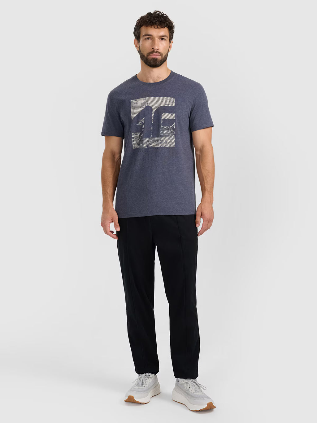 T-shirt regular z nadrukiem męski