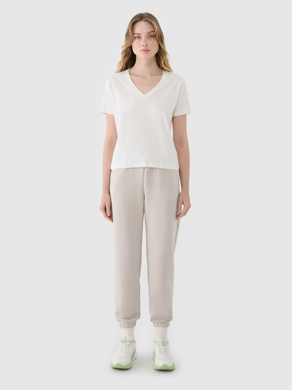 T-shirt oversize z modalem damski