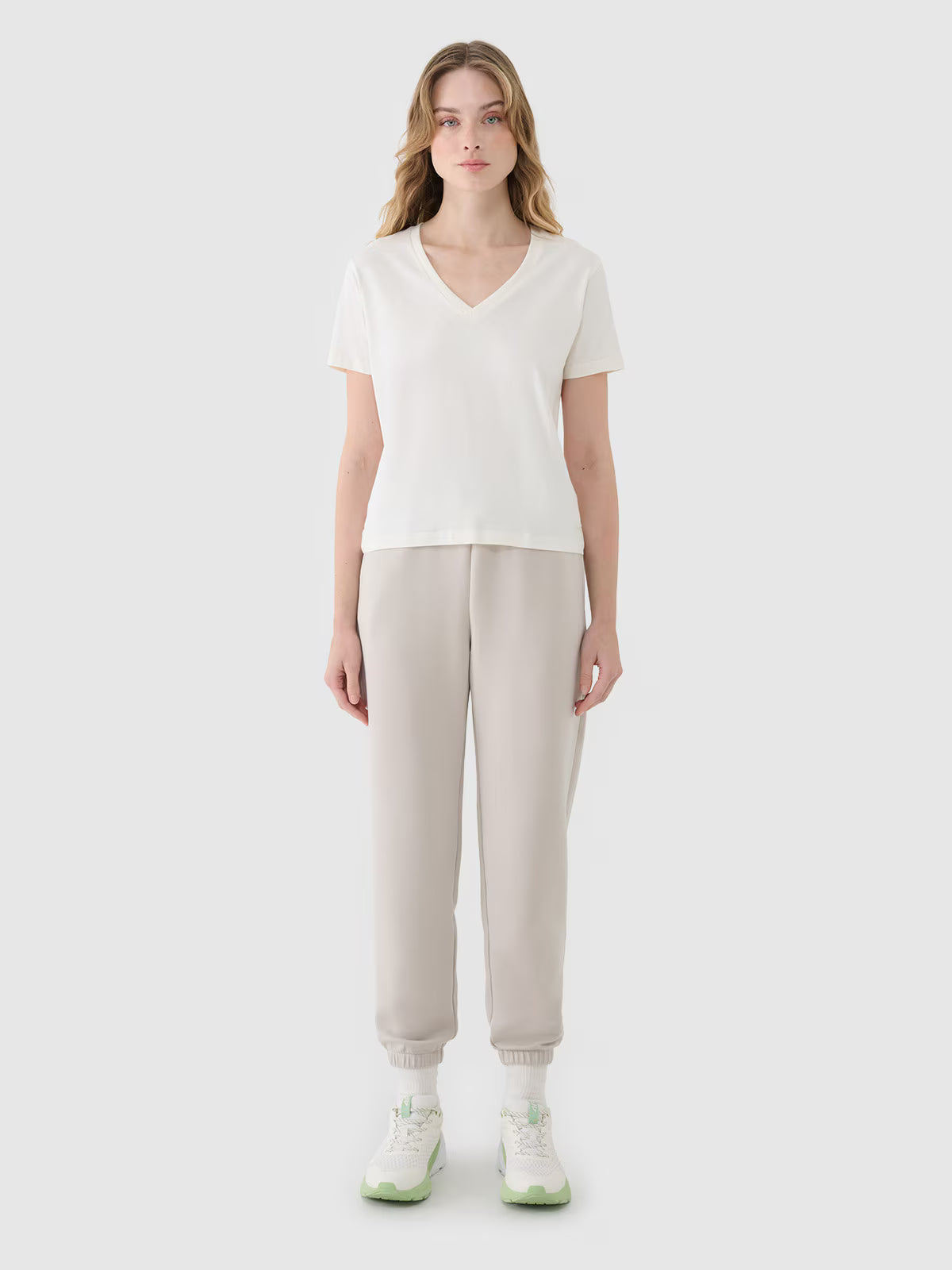 T-shirt oversize z modalem damski