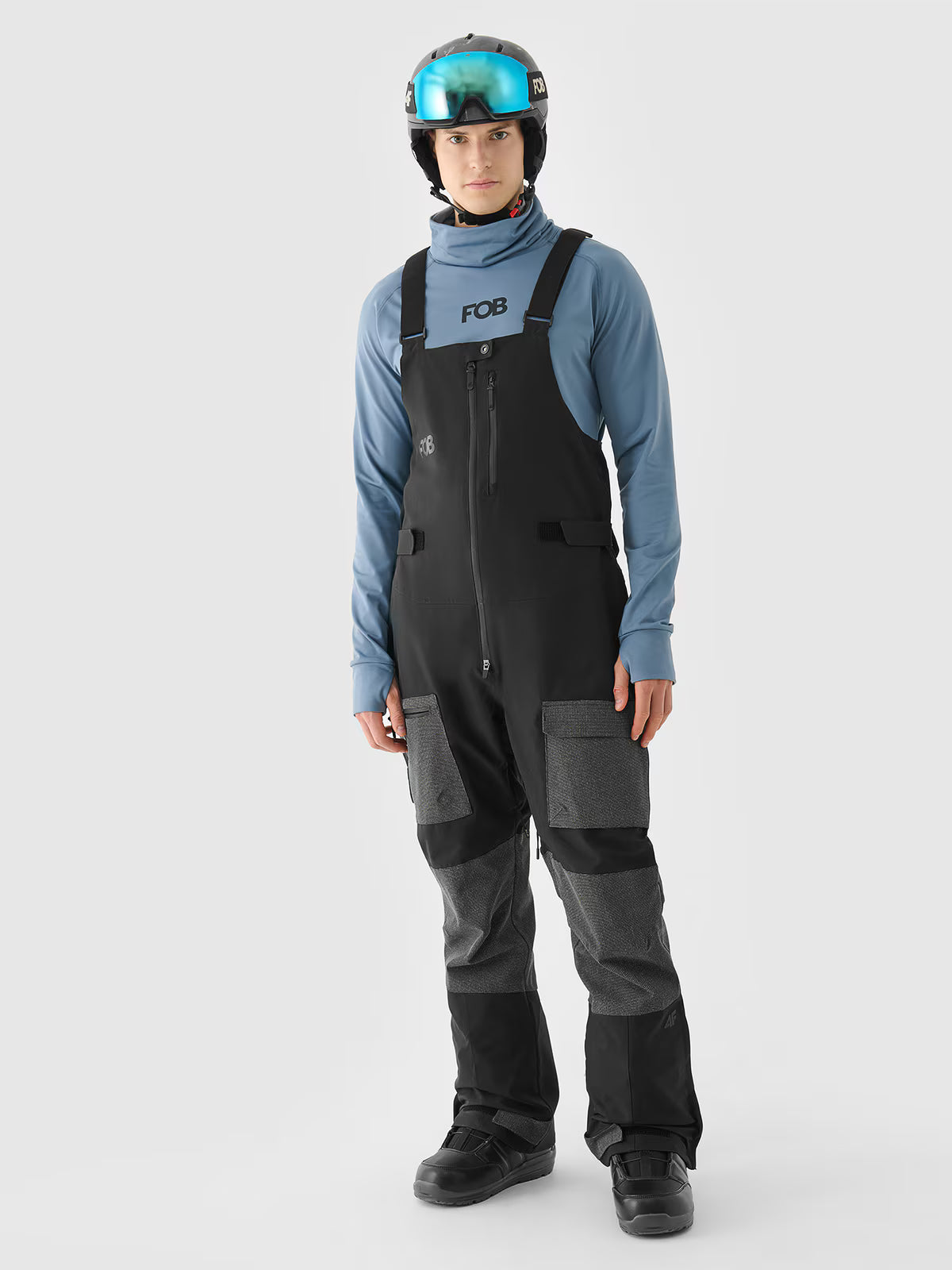 Spodnie snowboardowe z szelkami membrana 10000 męskie