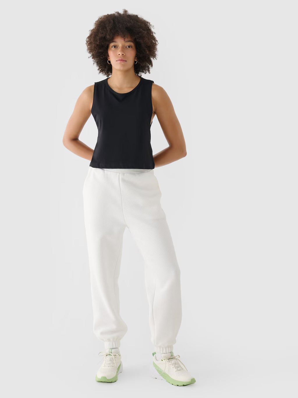 Crop top regular gładki damski