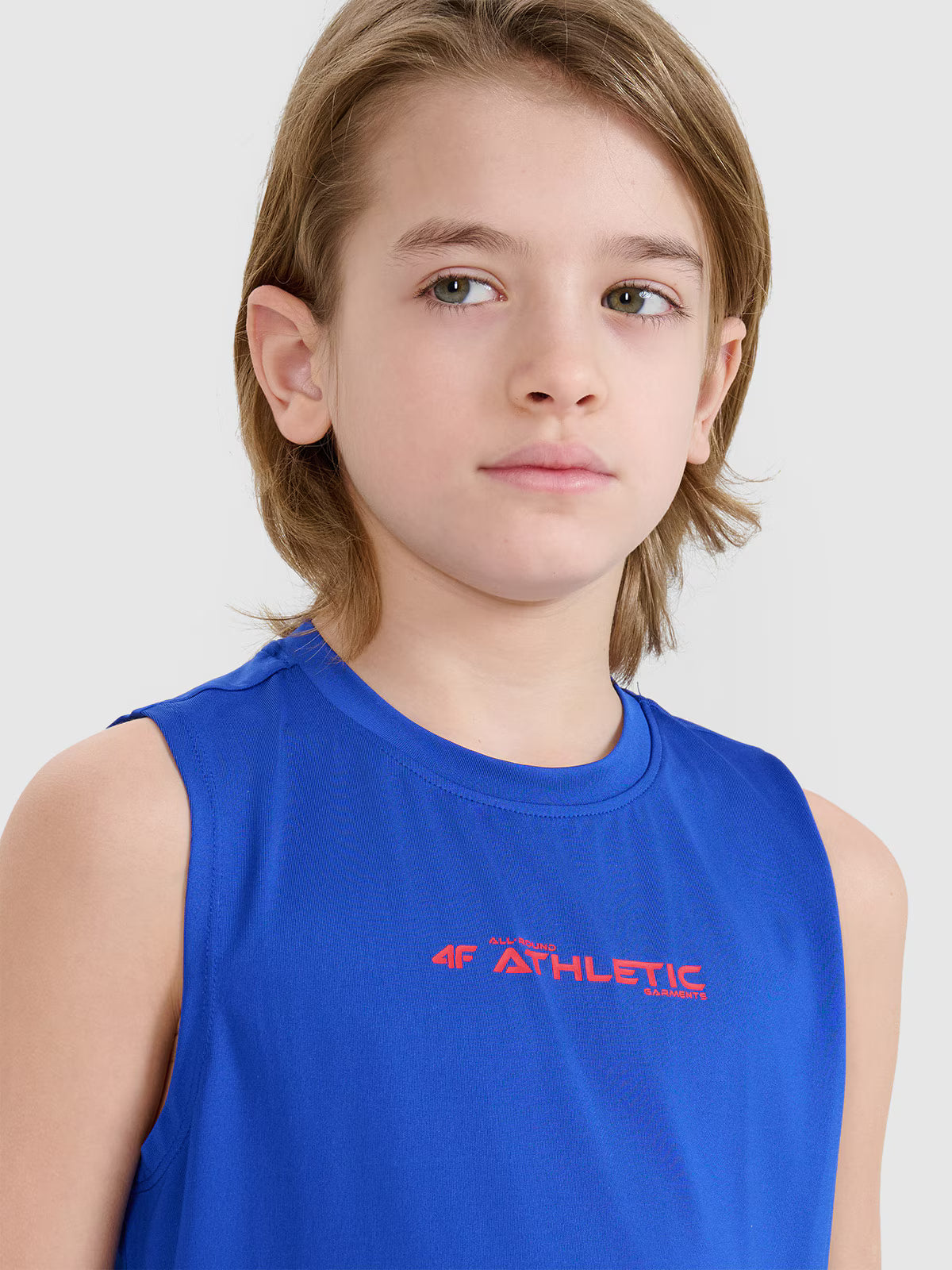 Tank top sportowy szybkoschnący chłopięcy