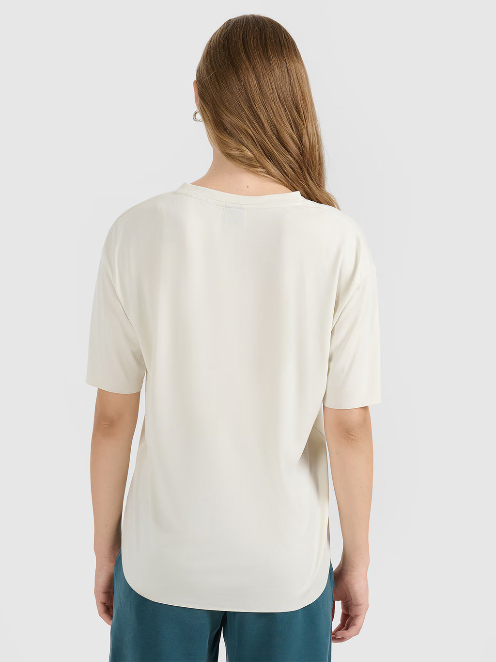 T-shirt oversize z modalem damski