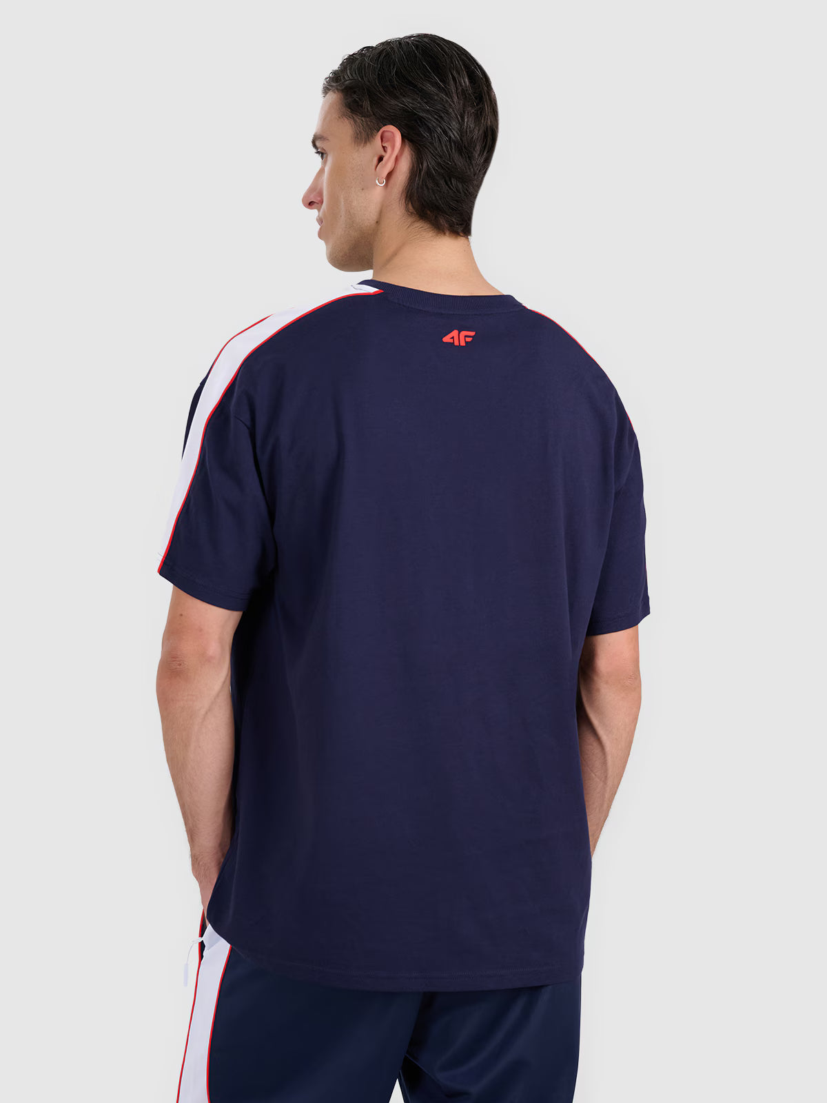 T-shirt oversize z nadrukiem męski