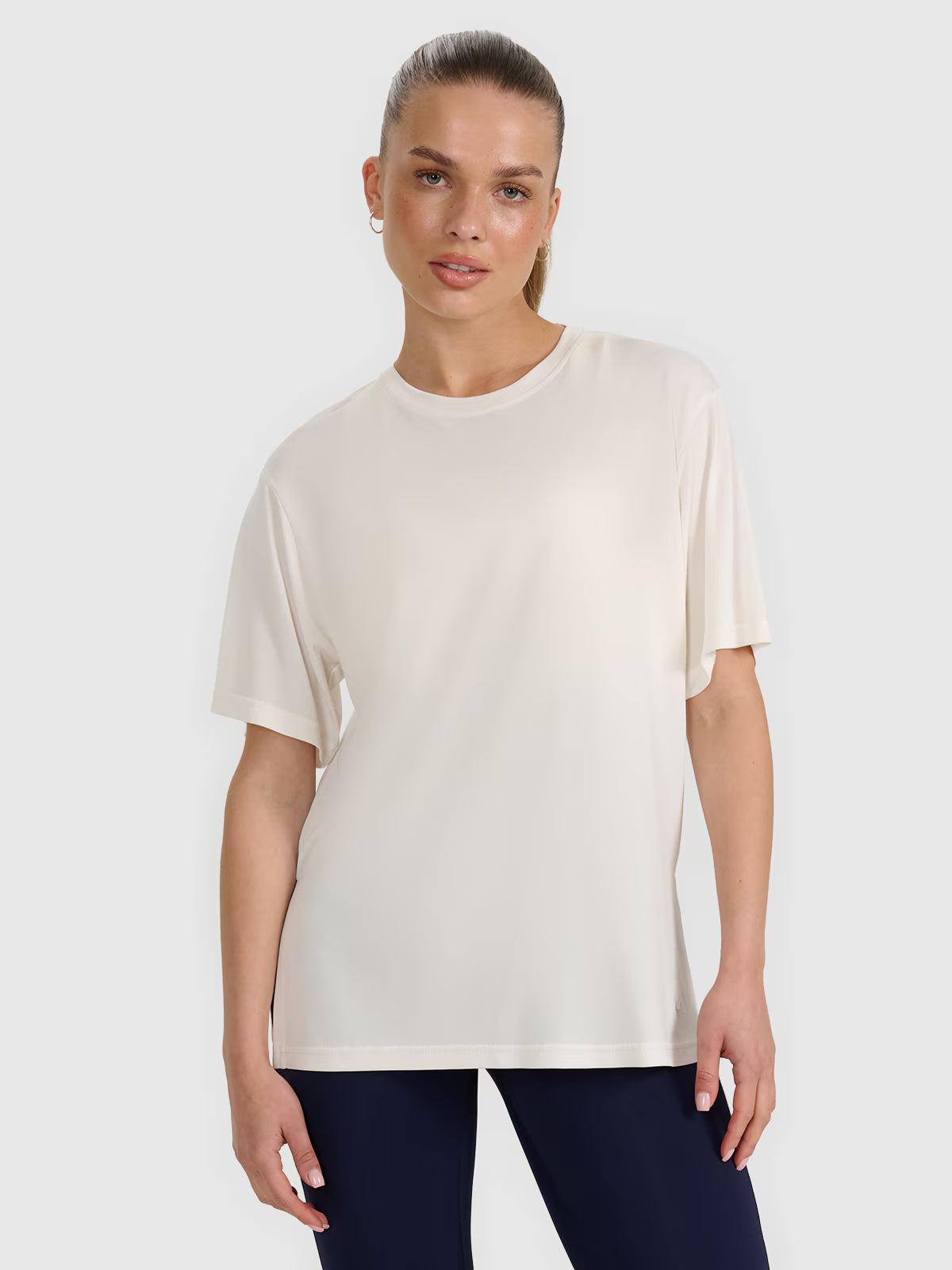T-shirt oversize z modalem damski