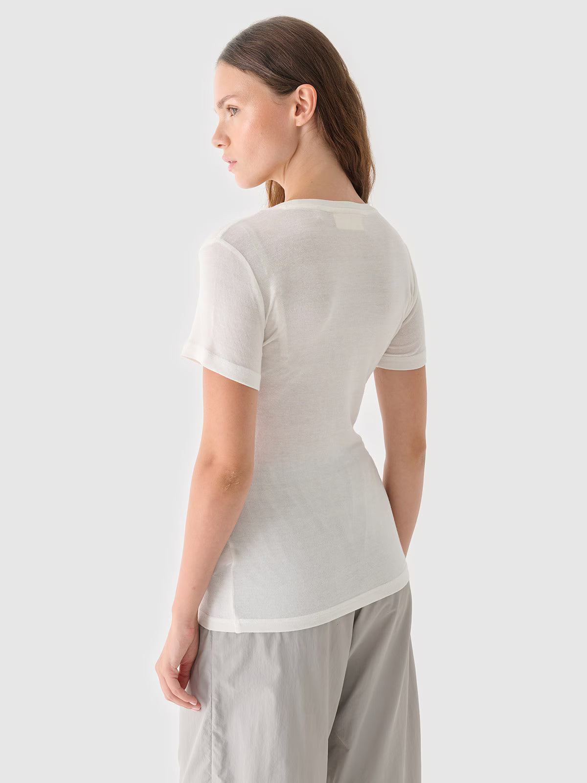 T-shirt z modalu i kaszmiru damski Outhorn