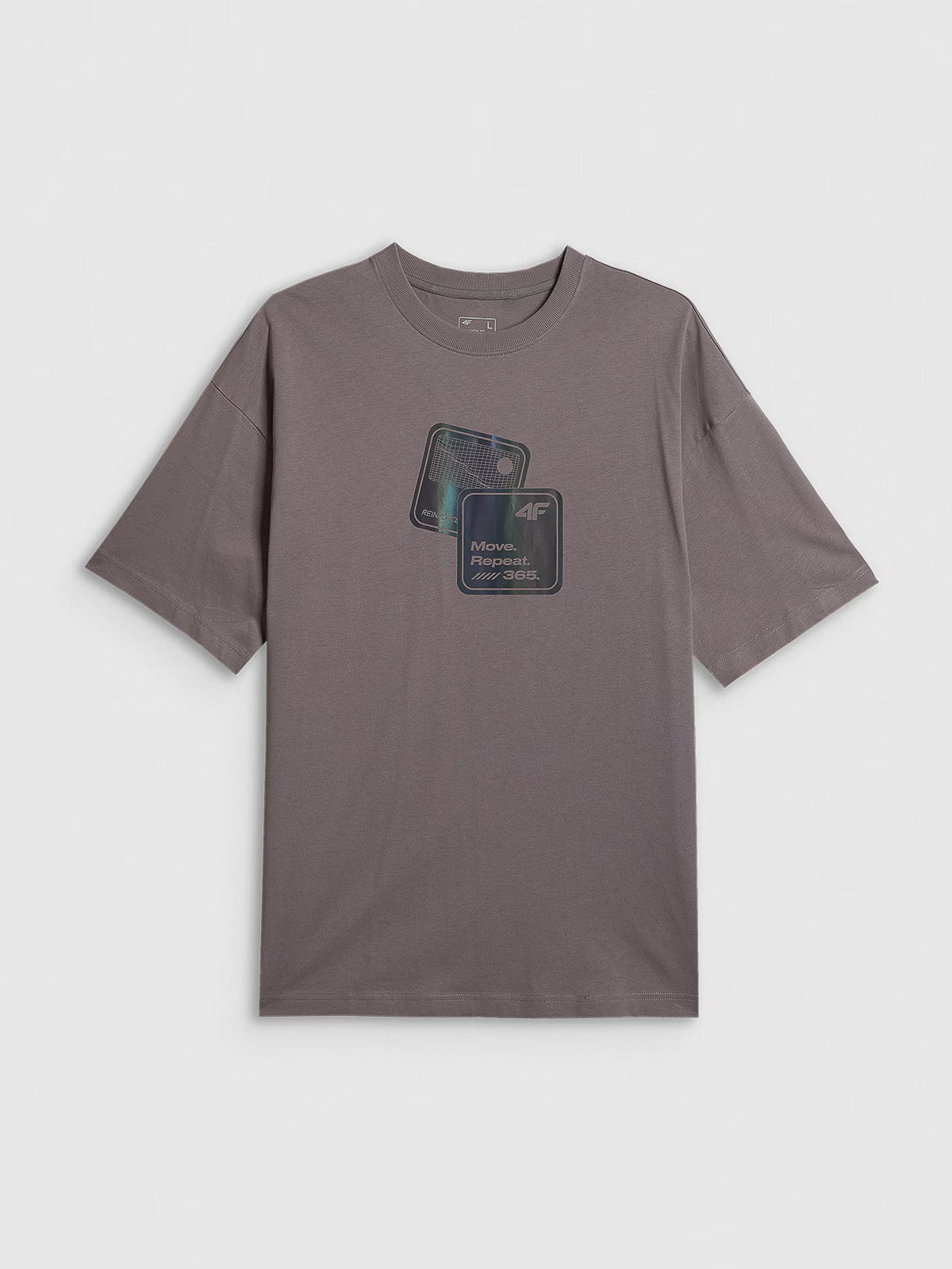 T-shirt loose z nadrukiem męski