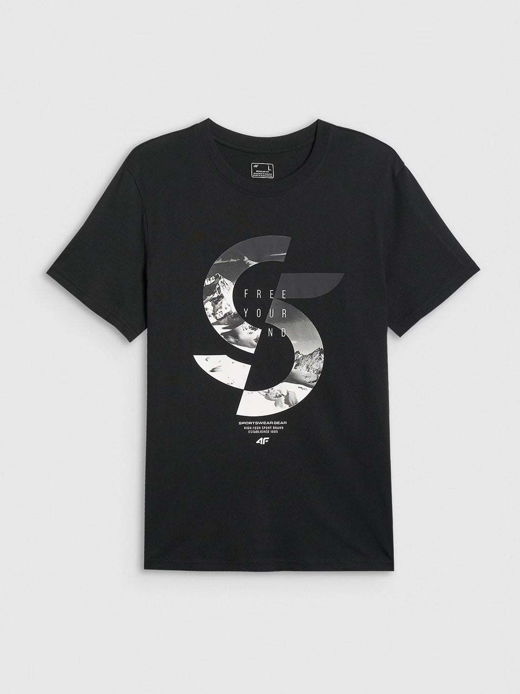 T-shirt regular z nadrukiem męski