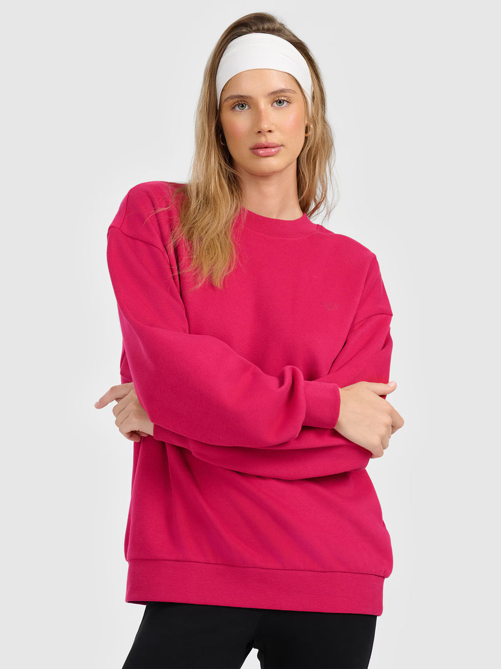 Bluza dresowa nierozpinana bez kaptura damska