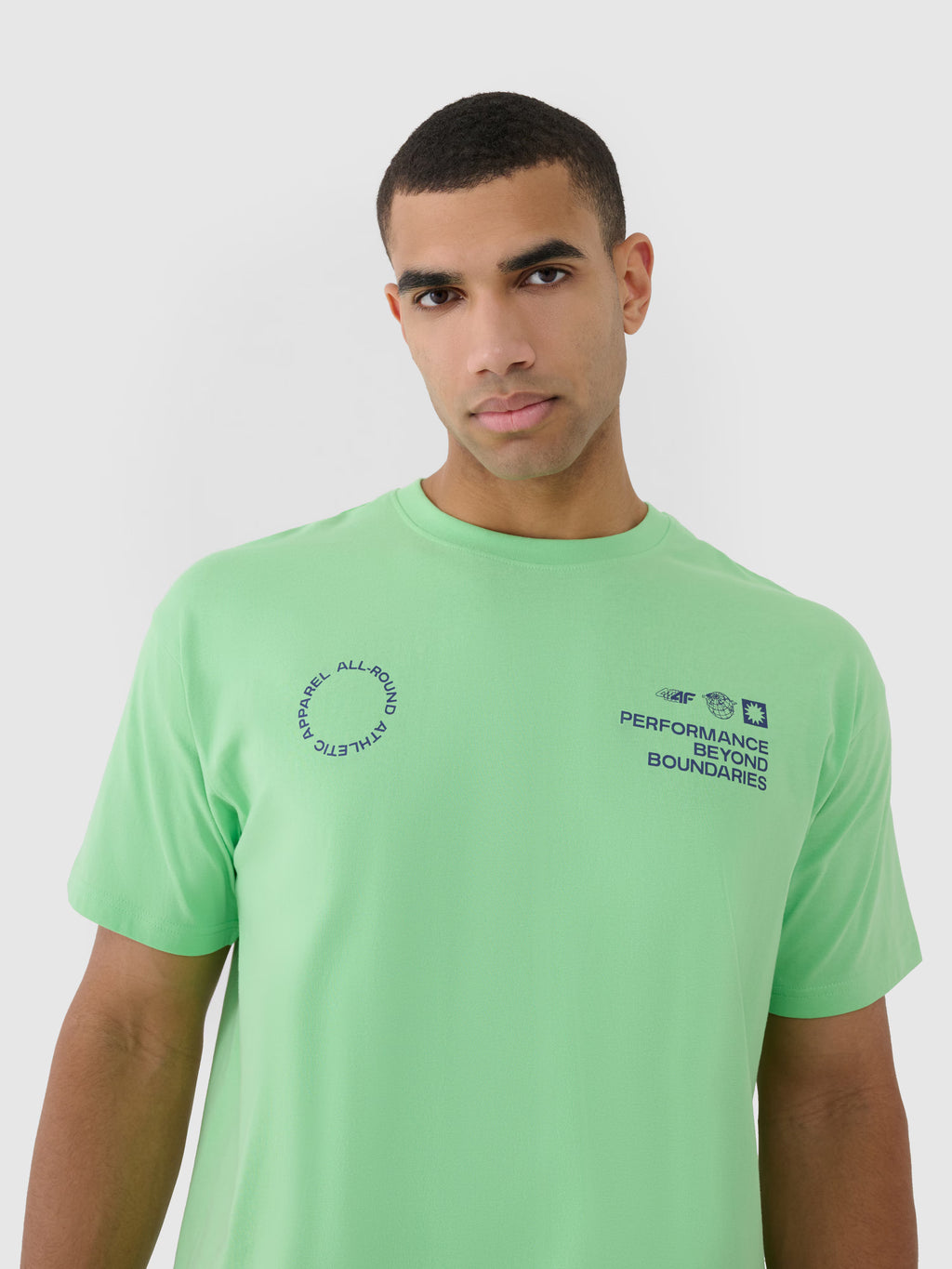 T-shirt oversize z nadrukiem męski
