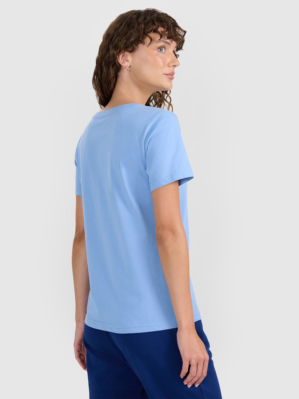 T-shirt regular gładki damski