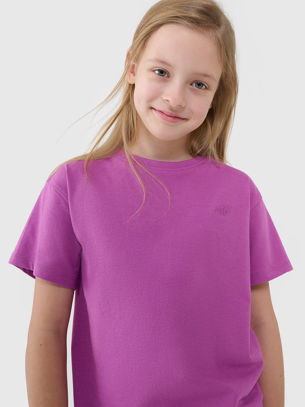 T-shirt oversize gładki dziewczęcy