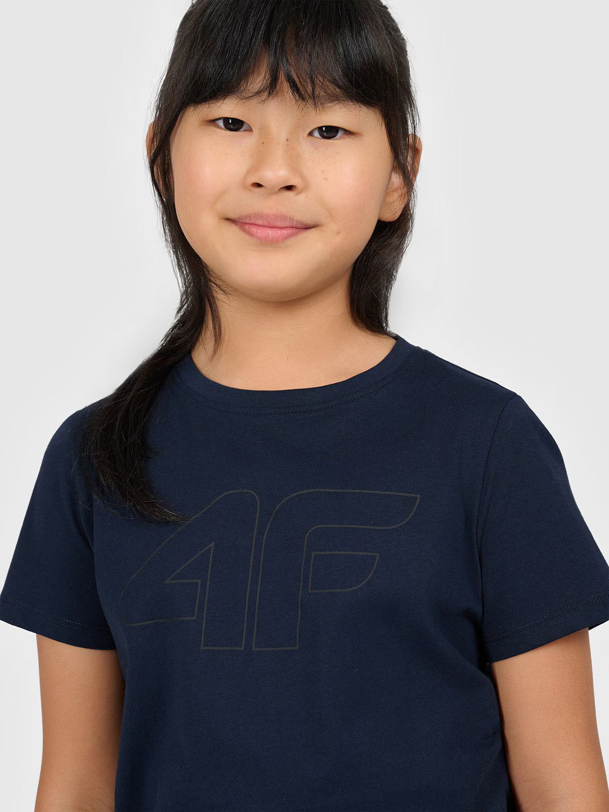 T-shirt oversize z nadrukiem dziewczęcy
