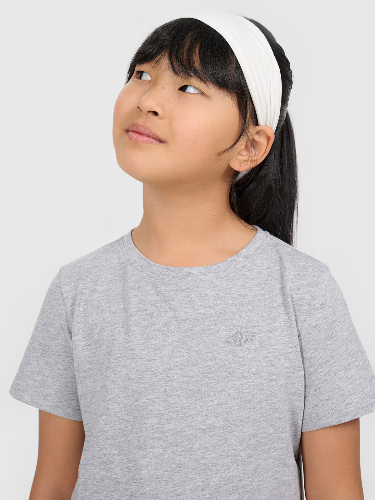 T-shirt gładki dziewczęcy