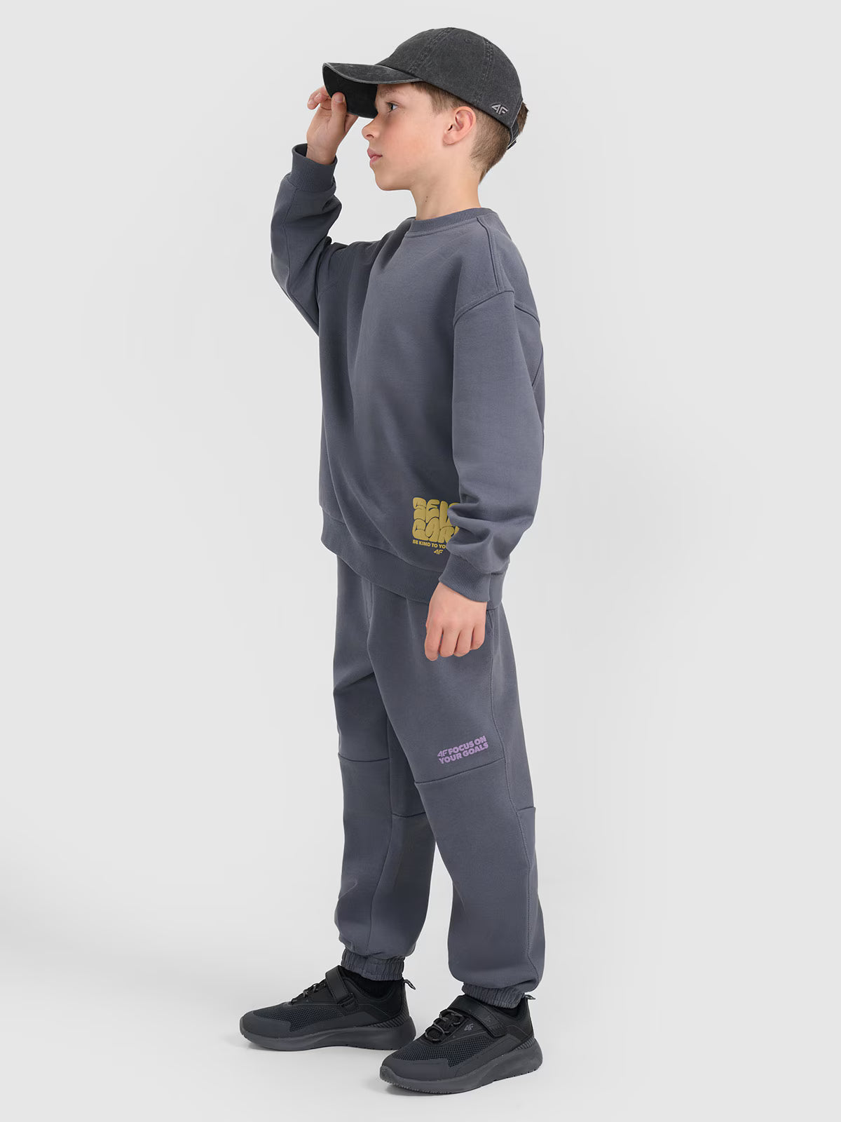 Bluza dresowa oversize nierozpinana bez kaptura chłopięca