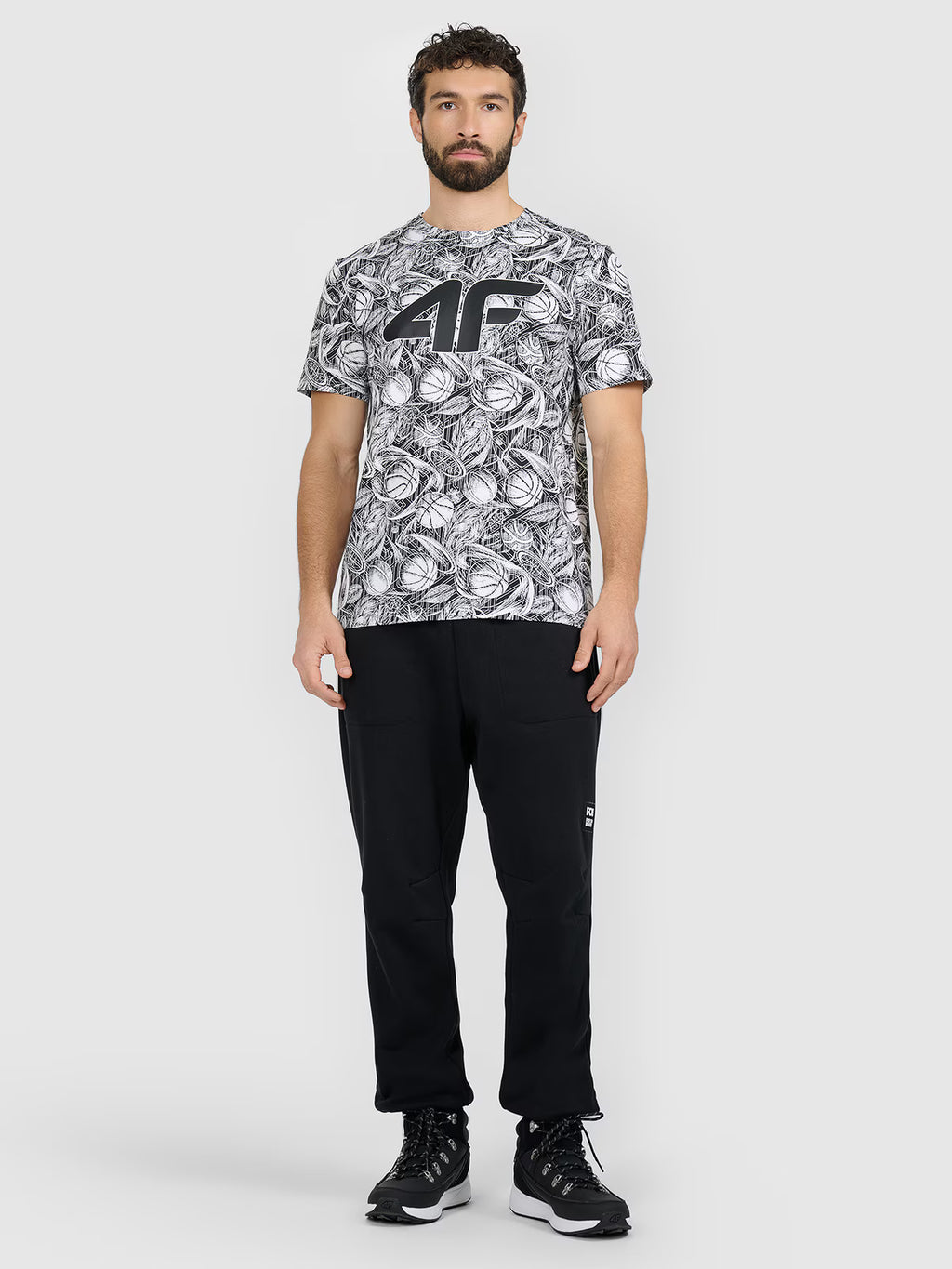 T-shirt regular z nadrukiem męski