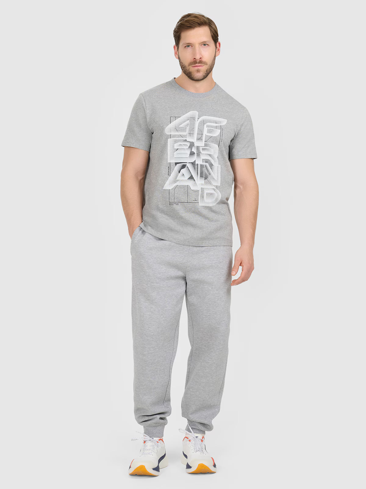 T-shirt regular z nadrukiem męski