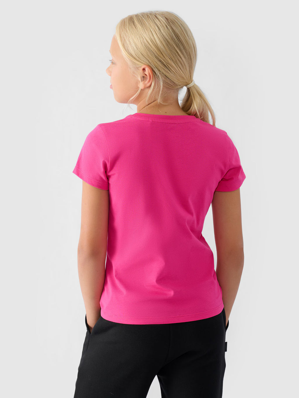 T-shirt gładki dziewczęcy