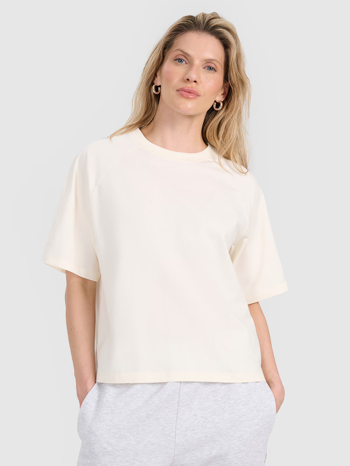 T-shirt oversize gładki damski