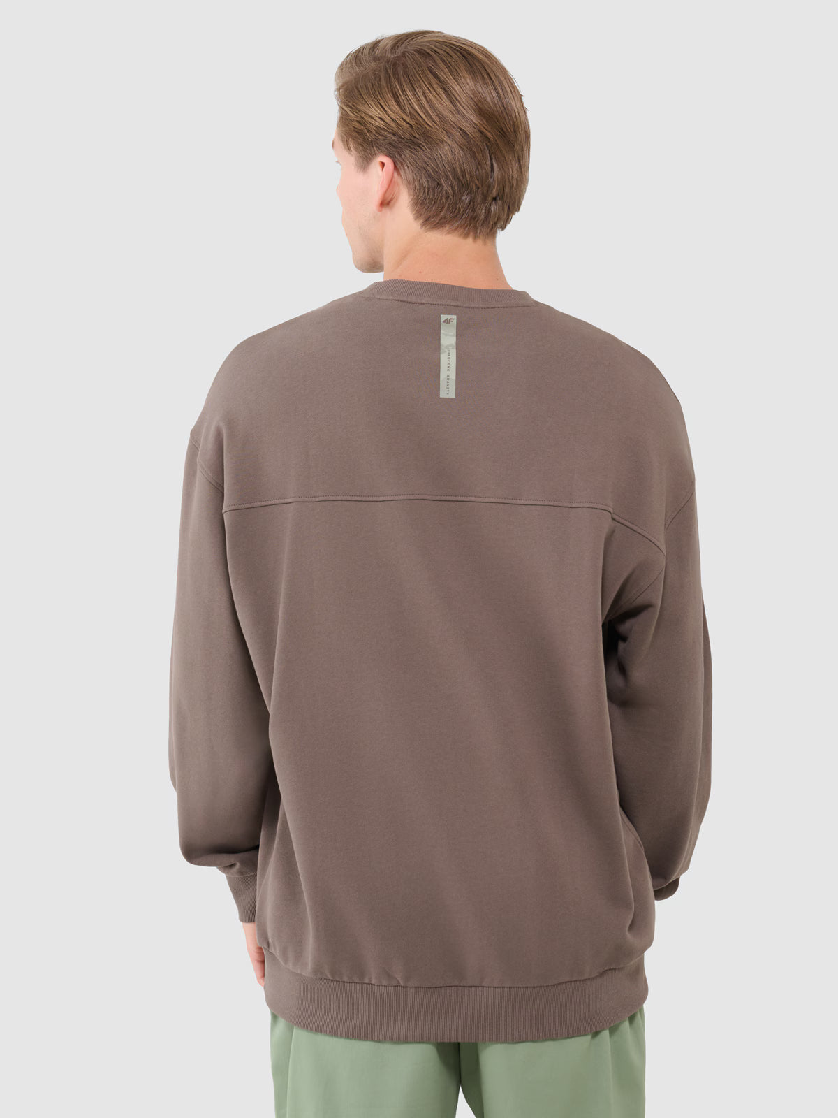 Bluza dresowa oversize nierozpinana bez kaptura męska