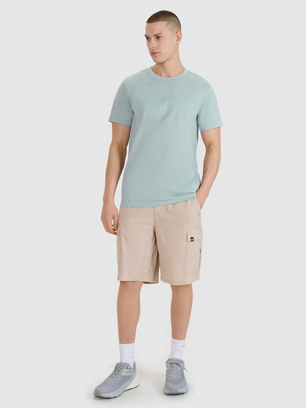 T-shirt regular z nadrukiem męski