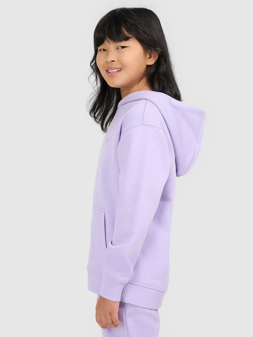 Bluza dresowa regular z kapturem dziewczęca