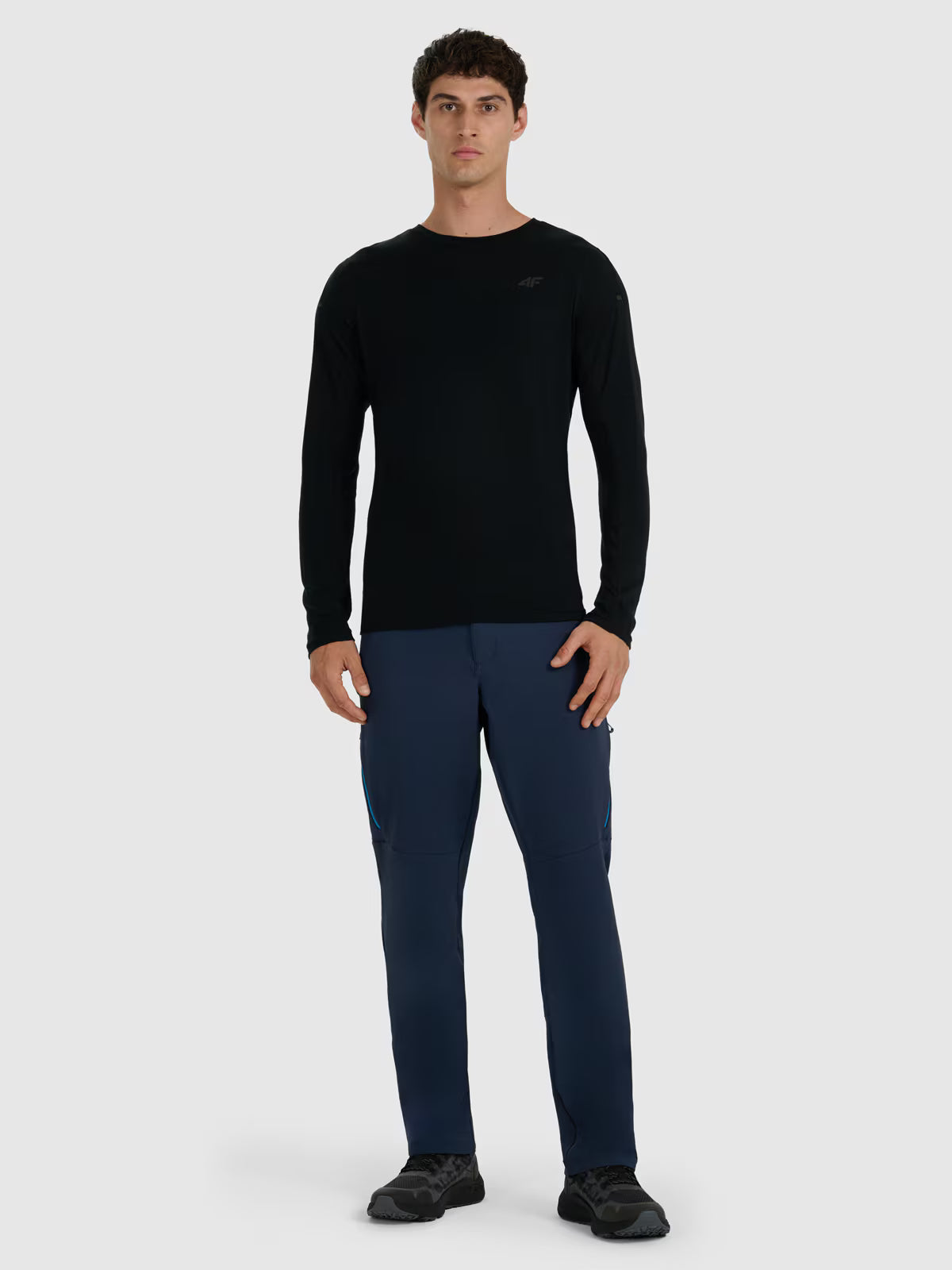 Longsleeve trekkingowy szybkoschnący z wełną merino męski