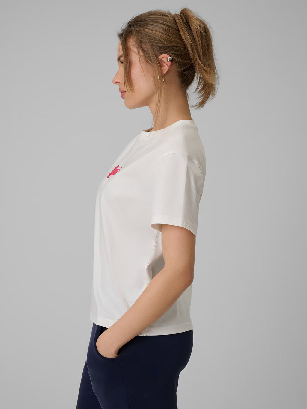 T-shirt boxy z nadrukiem damski