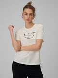 T-shirt regular z nadrukiem damski