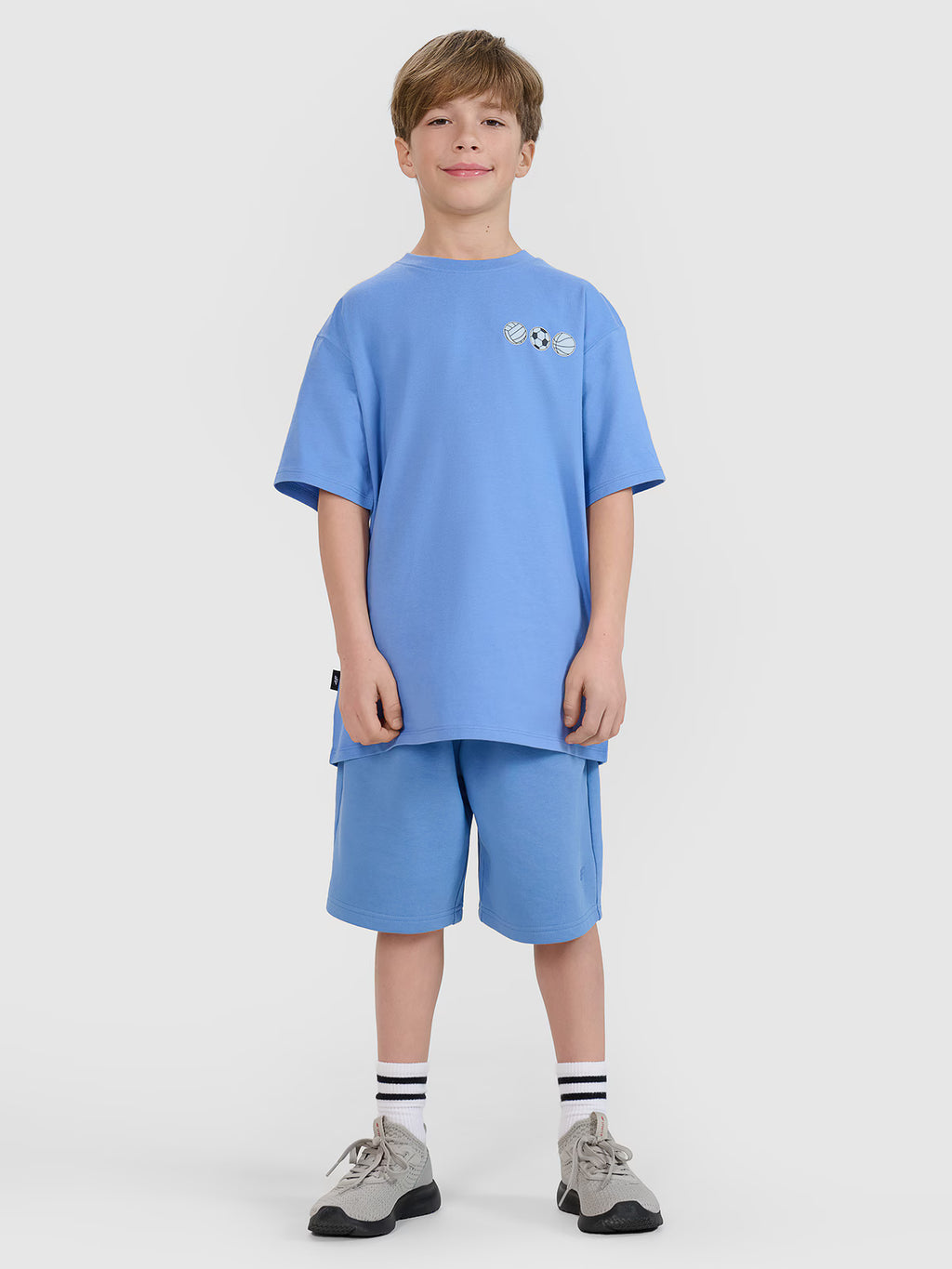 T-shirt oversize z nadrukiem chłopięcy