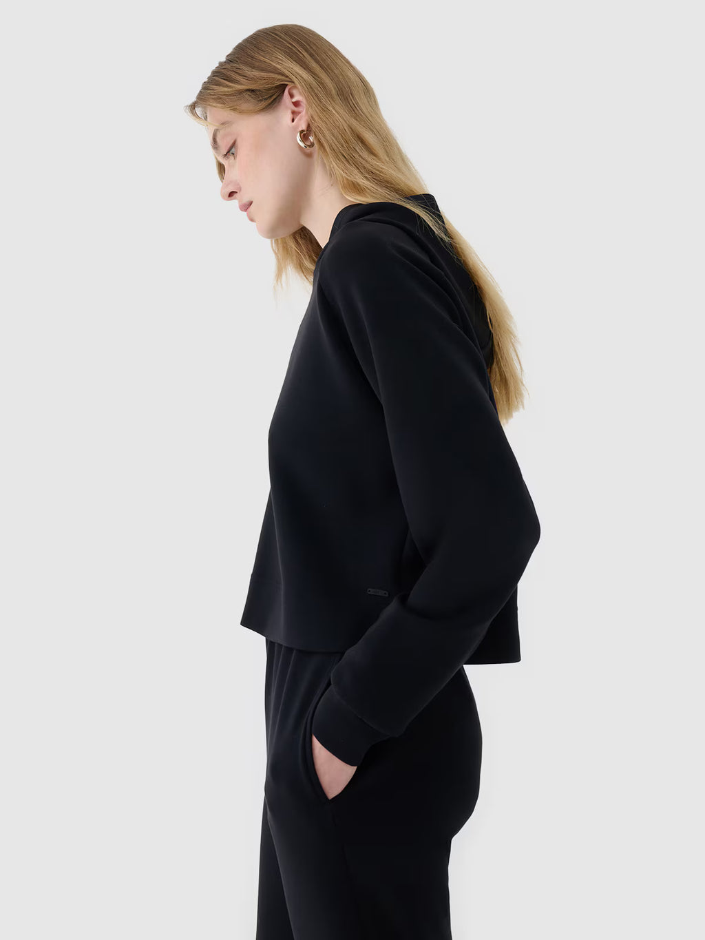 Bluza dresowa nierozpinana z modalem damska