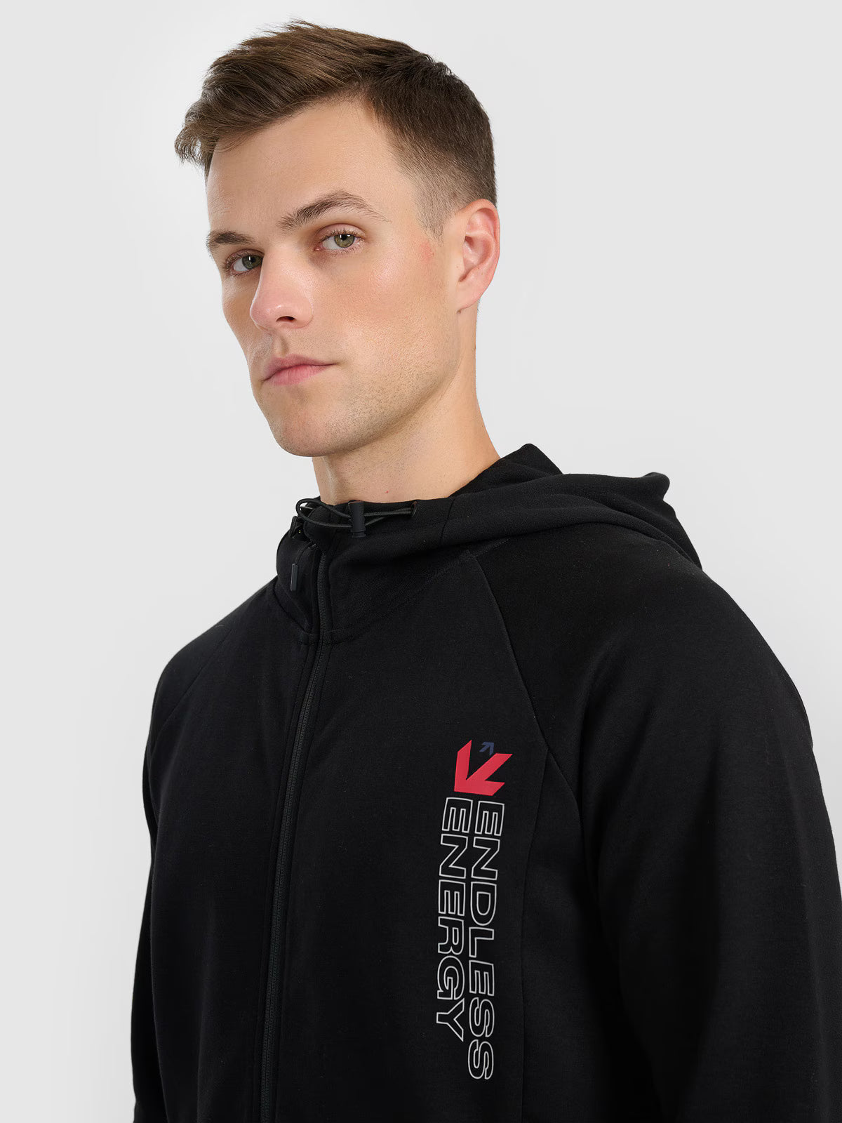 Bluza dresowa rozpinana z kapturem męska