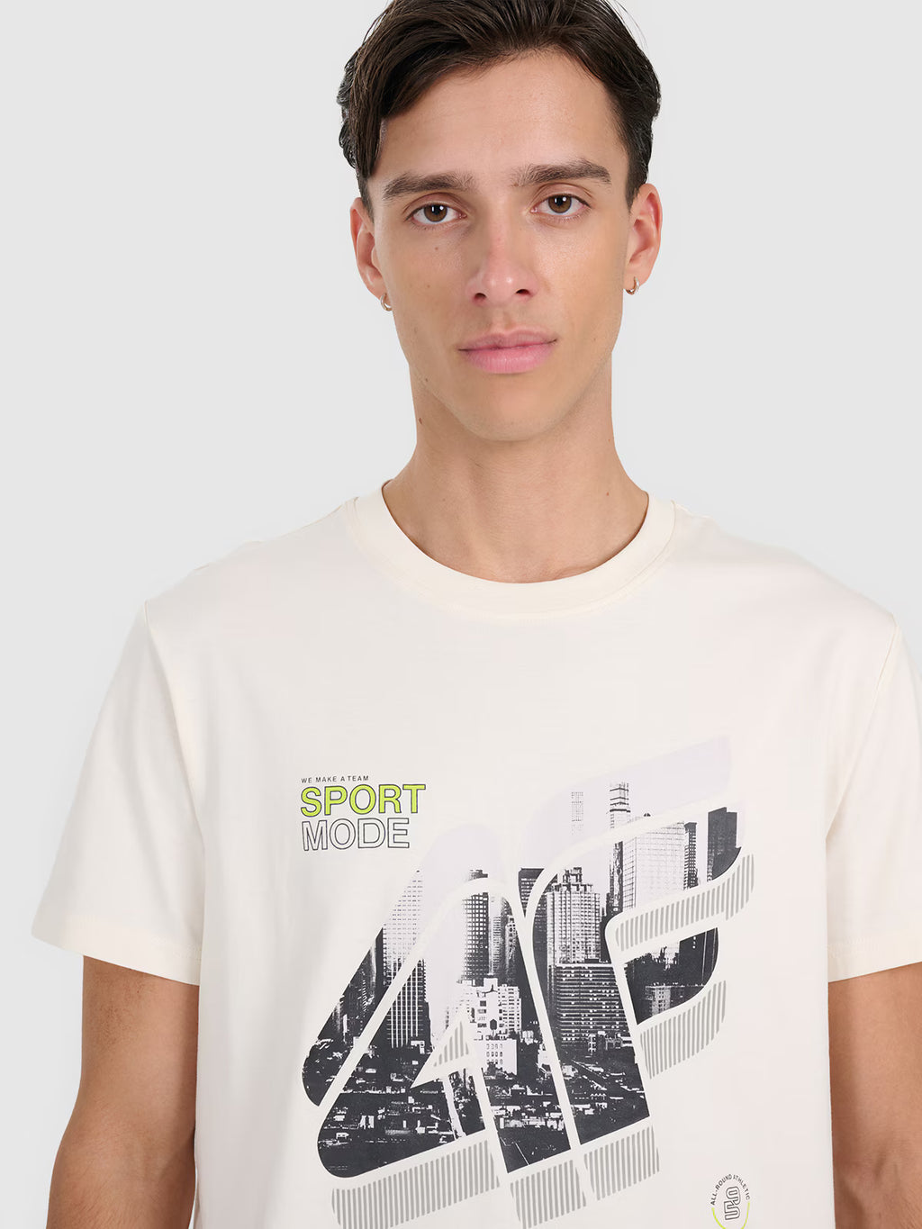 T-shirt regular z nadrukiem męski