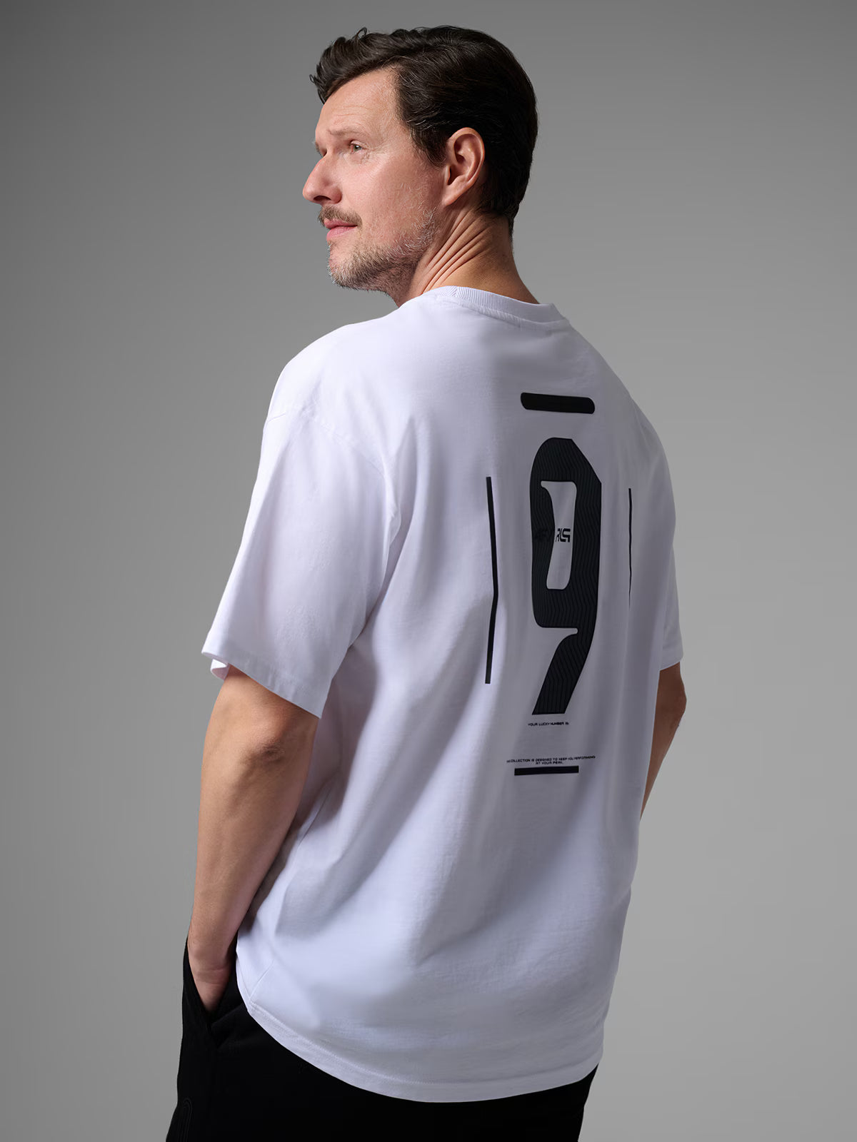 T-shirt loose z nadrukiem męski 4F x Robert Lewandowski